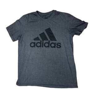 ADIDAS AMPLIFIER TEE TSHIRT SHIRT GRAY GREY L LARGE WORKOUT BALL LIFT